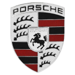 Embleem logo Porsche Stuttgart koos kinnitusega H&otilde;bedane