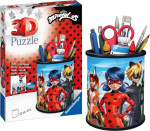 Ravensburger 3d pusle 11278 - Utensilo Miraculous - pastakahoidja Ladybugi ja Cat Noiri f&auml;nnidele alates 6. eluaastast, lauaorganisaator lastele