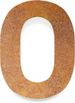 Vintage maja number 0 - tugev, ilmastikukindel ja vastupidav - 20 cm suur - koos kinnitusmaterjaliga - retro disainiga maja numbri silt N-03-0-r