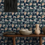 Varyfloral isekleepuv tapeet lilled tumeroheline 30,5 cm x 300 cm isekleepuv m&ouml;&ouml;blikile vintage liilia lilledega fototapeet isekleepuv lehemustriga tapeet botaaniline tapeet elutuppa