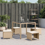 aiatoolid koos istmepatjadega 4 tk, beež, pol&uuml;rotang CFE897294