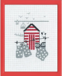 Permin ristpistes komplekt House Red Counted