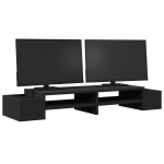 Monitori hoidja Vidaxl must monitorialus sahtlitega, 100 x 27 x 15 cm