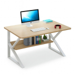 Arvutilaud riiuliga 100&times;60&times;72 cm &mdash; t&ouml;&ouml;laud metallraamiga