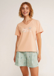 Puuvillane pidžaama SERENE GREENS 6128/010 Giulia, v&auml;rv muted mint/peach