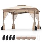 Patio p&auml;rgament, 365x300x288 cm, Pruun