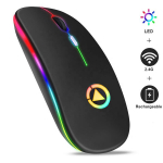 Gamebox Mr12 juhtmevaba hiir, rgb valgus, vaikne kl&otilde;ps, usb laetav, must