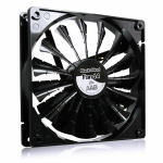 AABCOOLING Black Silent Fan 14 - Vaikne 140mm Arvuti Ventilaator, 104m&sup3;/h &Otilde;huvool, Efektiivne 18.6dB T&ouml;&ouml; FDB Laagritega, Sobib PC Korpusetele, 1000 RPM, Vibratsioonivastased Padjad, IC Mootor, universal