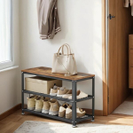 Kingariiul, 30 x 73 x 45 cm, pruun, Jalan&otilde;ude riiul, Schuhbank, 30 x 73 x 45 cm, vintage pruun-must