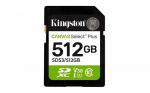 M&auml;lukaart Kingston m&auml;lukaart SDXC 512GB Canvas Select Plus Gen3 150MB/s