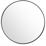 Suur &uuml;mmargune vannitoa peegel must 80 cm