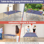 Ping-Pongi laud, 180x90x76 cm, Sinine