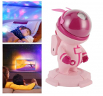 &Otilde;nnelikud inimesed Astronaut Hare Galaxy ja Star Projector Pink