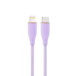Kabelis Gembird Premium silicon 8-pin Male - USB Type-C Male 1.5m Violet