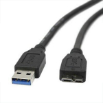 USB 3.0 kaabel Western Digital/WD/Seagate/Clickfree/Toshiba/s&uuml;learvuti k&otilde;vaketas - USB 3.0 A/Micro-B kaabel must 1,5M