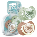 LOVI Rahunemislutav lutipudel TIE DYE GREEN 0-3 kuud 2 tk