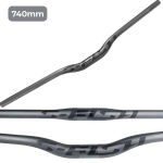 740 mm matt s&uuml;sinikkiust jalgratta lenks, kerge, 31,8 mm klamber, tugev ja vastupidav maastikurattalenks