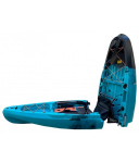 Minemispedaaliga moodul-t&uuml;&uuml;pi &uuml;hekohaline kalastuskajakk AMBER KORA 10.8, Flap Pedal, 330 &times; 88 &times; 31 cm, Black Cyan