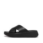 Naiste sandaalid Fitflop F-mode Leather Flatform Cross, mustad