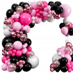 Suur &otilde;hupallikomplekt s&uuml;nnip&auml;evaks mustad roosad lillad 133 osa