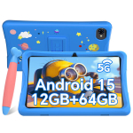 Tahvelarvuti TABWEE K10 10.1" FHD, 12 GB RAM, 64 GB ROM, 2 TB SD, 5 MP + 2 MP tehisintellektiga kaamerad, Android 15, 5000 mAh, WiFi 6 - Sinine