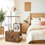 Kraapimispost 57.5 x 50 x 140 cm, Vintage Pruun