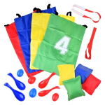 Kinderparty h&uuml;ppavad kotid munad lusikad SP0568