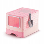 Suletud kassiliivakast antibakteriaalse UV-lambi, v&auml;ljat&otilde;mmatava sahtli ja k&uuml;hvliga Globani.