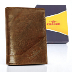 Meeste naturaalnahast rahakott Charro, pruun