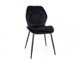 4-tooliline komplekt Signal Meble Rick Velvet, must