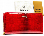 Naiste ehtsast nahast rahakott Rovicky, punane