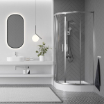 Poolringikujuline du&scaron;ikabiin Laveo Desna, 80x80 cm