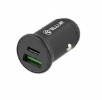 Tellur TLL151251 FCC7 60W Kiire auto laadija, USB-C PD & USB-A QC 3.0, Must