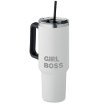 XL termokruus "Girl boss" (1200ml), Valge