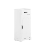 SoBuy Vannitoakapp BZR207-W Valge 42x30x93cm Puit Sahtlid Riiulid