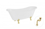 Vann Besco Amelia 190, White+Gold, sifooniga Klik-klak Gold