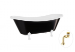Vann Besco Amelia B&W 190, Black/White+White, sifooniga Klik-klak Gold