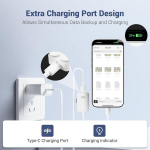 Jjc telefoni microsd kaardilugeja usb-c seadmetele, mobiiltelefonidele, tahvelarvutitele ja muule, kaasaskantav iminapaga m&auml;lukaardilugeja sisseehitatud type-c kaabliga, pesa msd/tf kaardile, maksimaalne andmeedastuskiirus 312