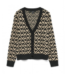 Vero Moda naiste kardigan 10314507*01, beež/must 5715733313635