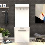 Esiku kapp Asir Prt-521-Bb-1, 73x187x36 cm, valge