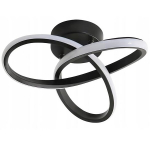 LED laevalgusti plafoon 29x13cm must, soe valgus (3000K), kaasaegne disain, energias&auml;&auml;stlik A+++