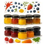 50 tk. 30 ml kaanega purgid mee, mooside, maitseainete jaoks