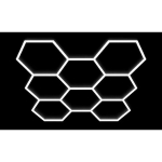 LED Hexagon garaaživalgusti 350W, 6500K, 8 segmenti, 315&times;301 cm