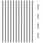 Metallist postid treppidele, 31 tk, k&otilde;rgus 111,8 cm, ruudukujulise profiiliga, alumiiniumisulamist