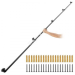 Retro stiilis metallist k&auml;sipuud treppidele, 396 cm pikkus, 200 kg kandev&otilde;ime, must