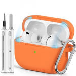 Silikoonist &uuml;mbris magnetilise sulguriga AirPods Pro 3 k&otilde;rvaklappidele, oranž