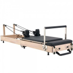 Pilates reformer, 238x68x57 cm, puidust, kokkupandav, kodune treeningvarustus