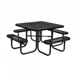 Piknikulaud, 116x116x74.5 cm, Must, Teras