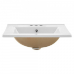 Vannitoa valamu, pool-s&uuml;vistatav ristk&uuml;likukujuline keraamiline anum, 51x46.5x17 cm, valge