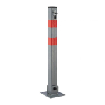Parkimispiire 65x15x13cm., tumehall/punane